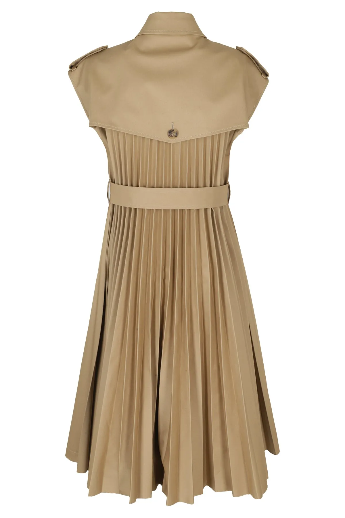 REDValentino Sleeveless Pleated Detail Trench Coat