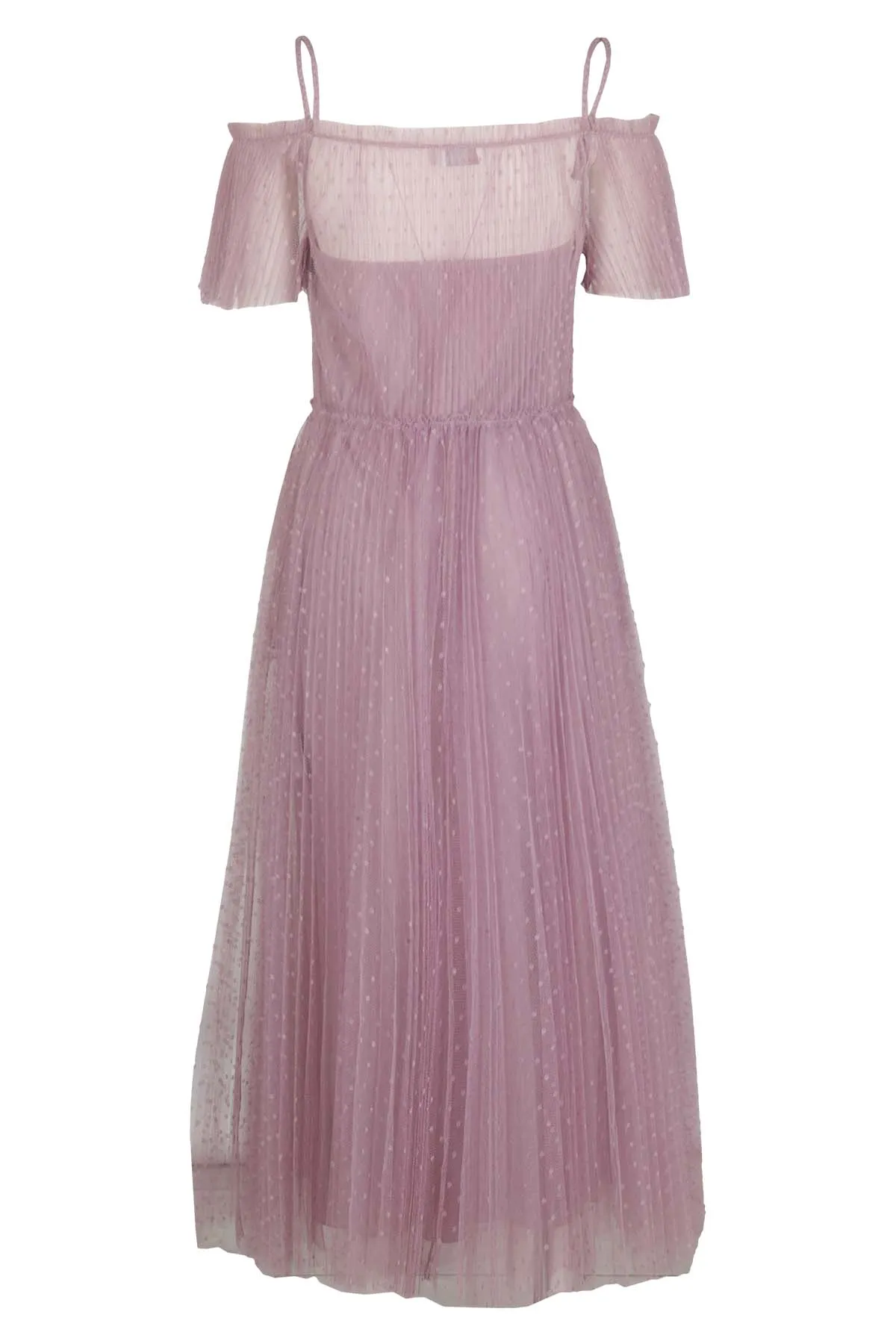 REDValentino Strapped Pleated Midi Dress