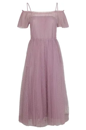 REDValentino Strapped Pleated Midi Dress