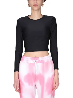REDValentino The Black Tag Cropped Top