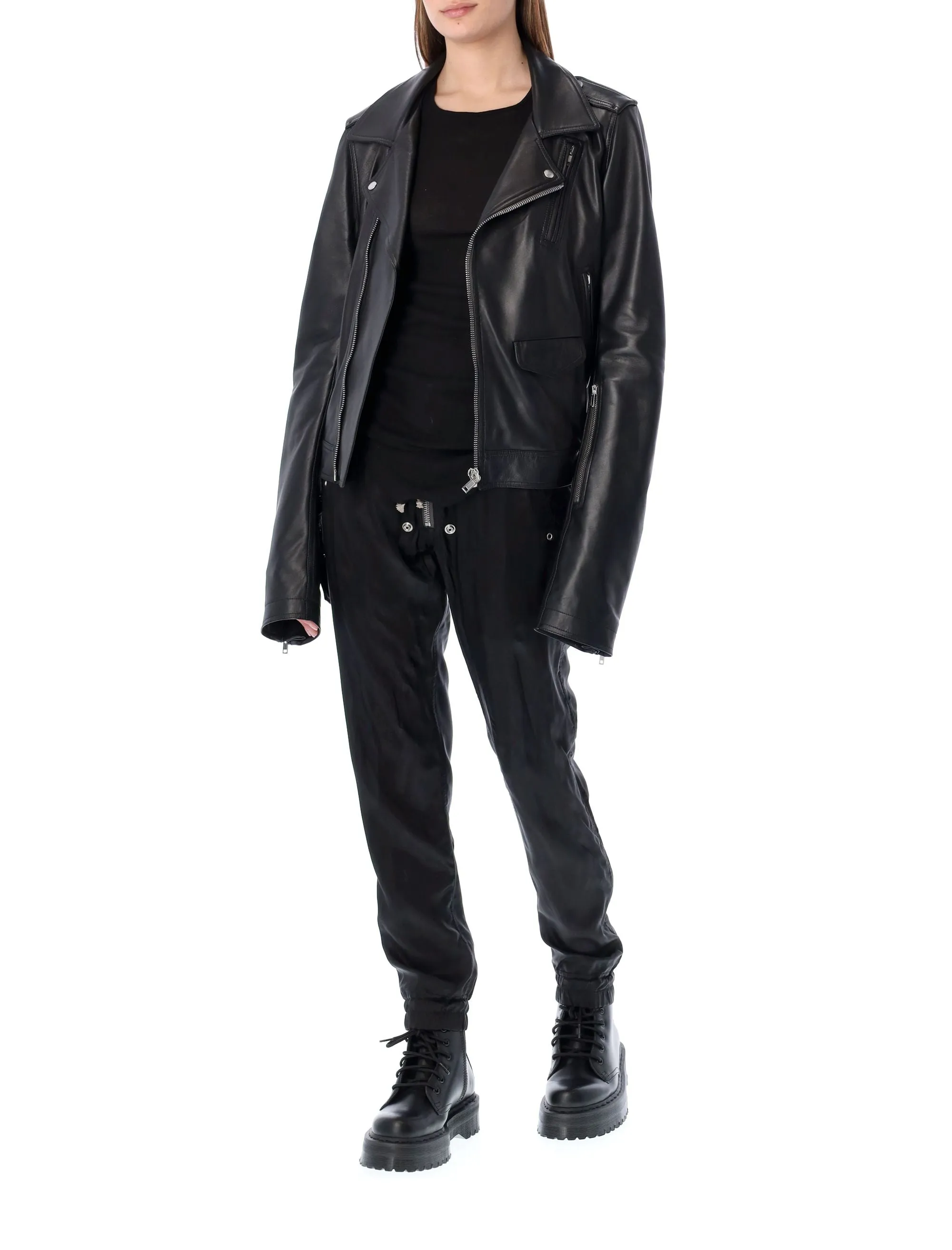 Rick Owens Belt Detailed Zipped Jacket