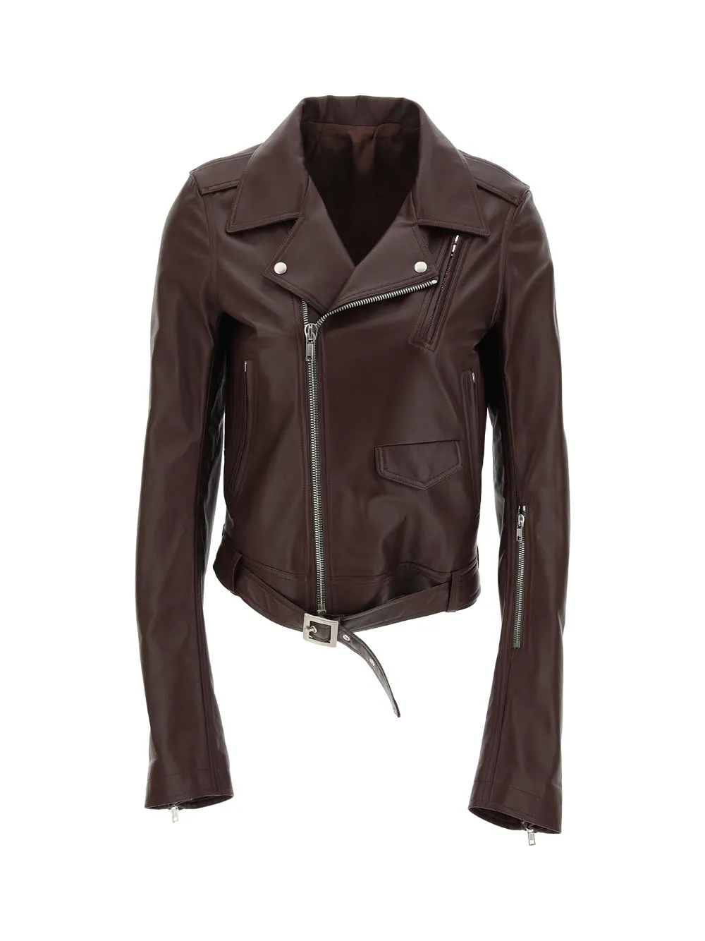 Rick Owens Belt Detailed Zipped Jacket