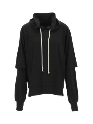 Rick Owens DRKSHDW Layered Drawstring Hoodie