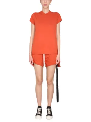 Rick Owens DRKSHDW Strap Detailed Crewneck T-Shirt