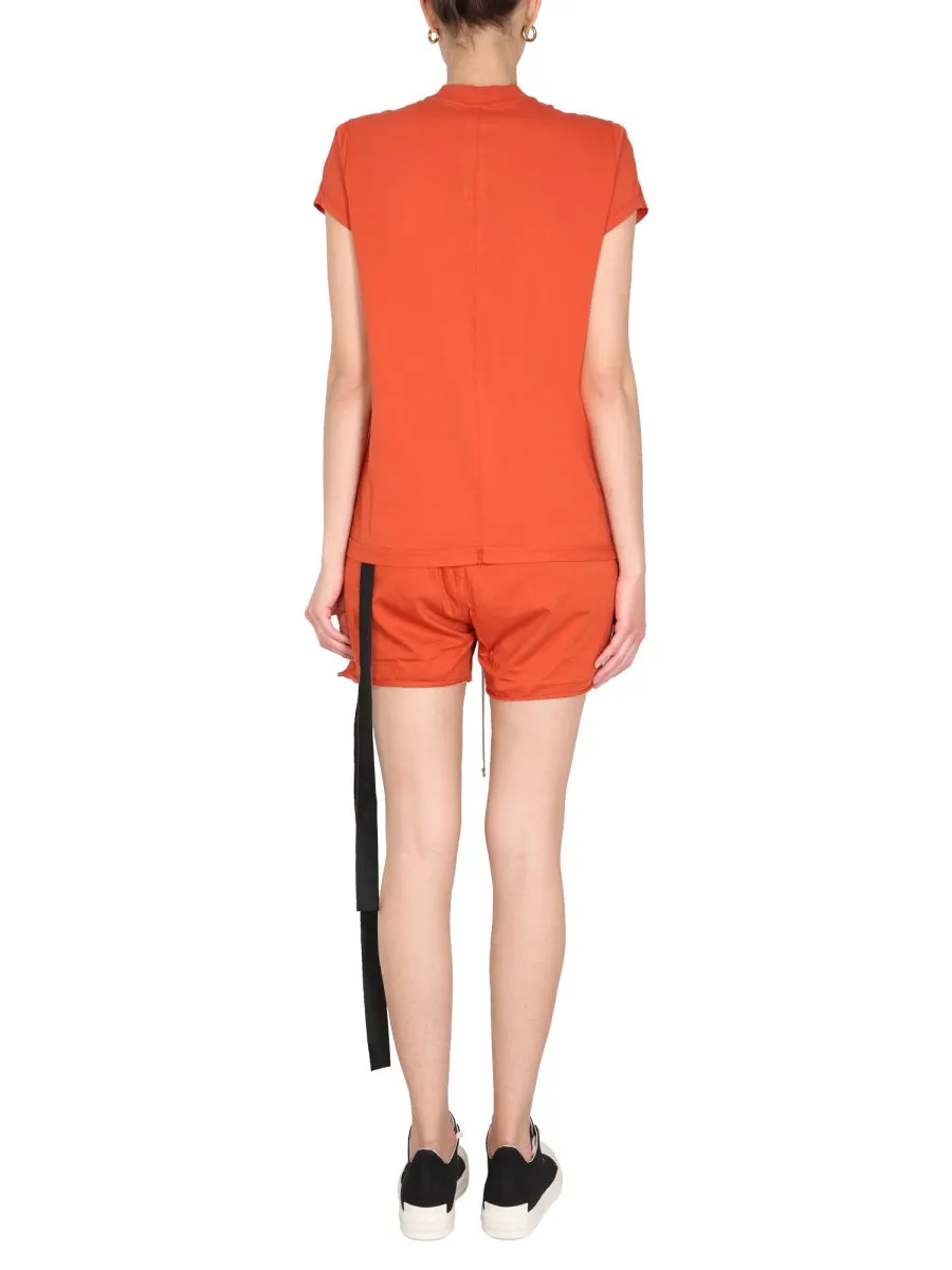 Rick Owens DRKSHDW Strap Detailed Crewneck T-Shirt