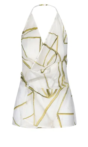 Rick Owens Graphic-Printed V-Neck Top