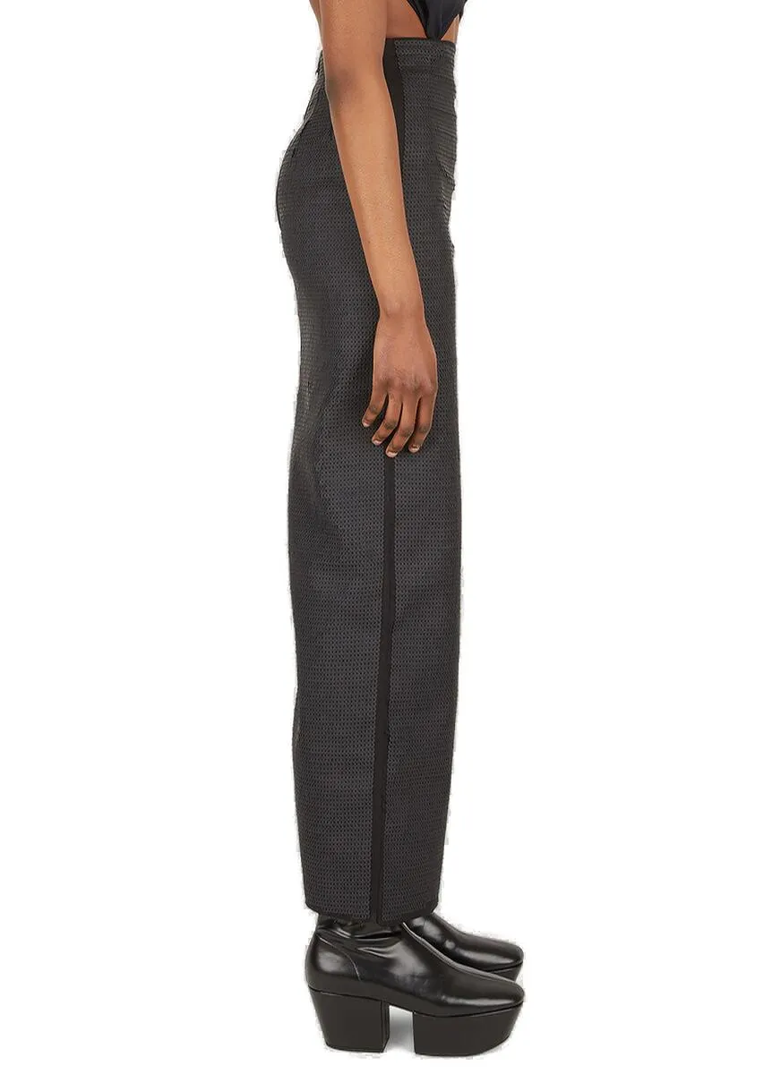Rick Owens Panel-Detailed Lacquered High Waist Skirt
