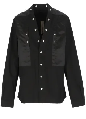 Rick Owens Panelled V-Neck Shirt