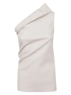 Rick Owens Ruched One-Shoulder Top