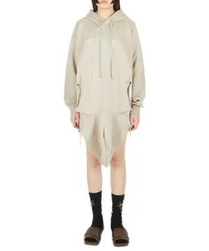 Rick Owens X Champion Logo Embroidered Drawstring Hoodie
