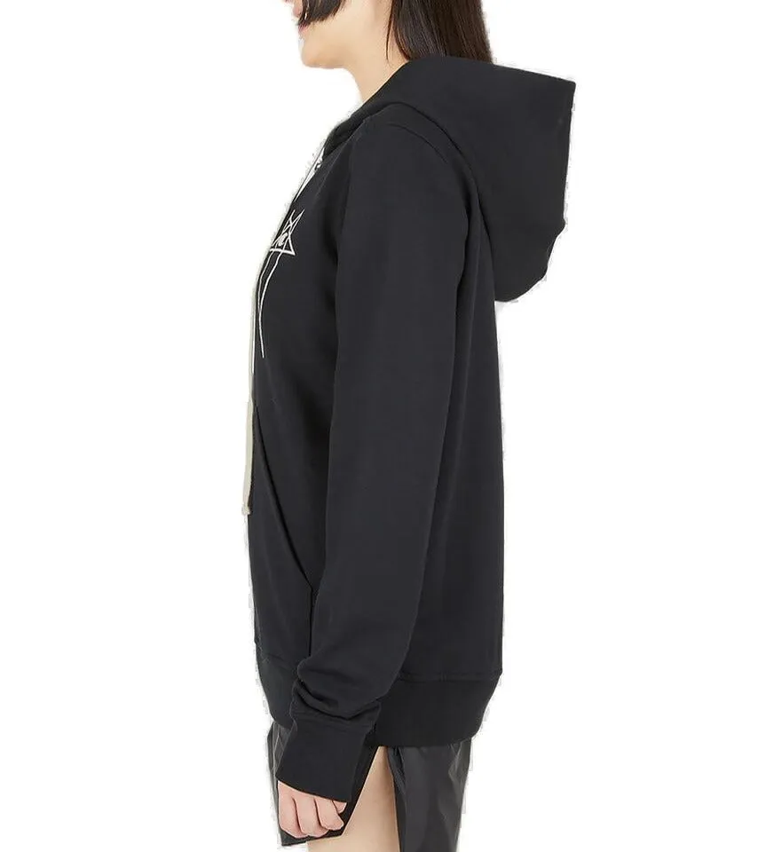 Rick Owens X Champion Logo Embroidered Hoodie