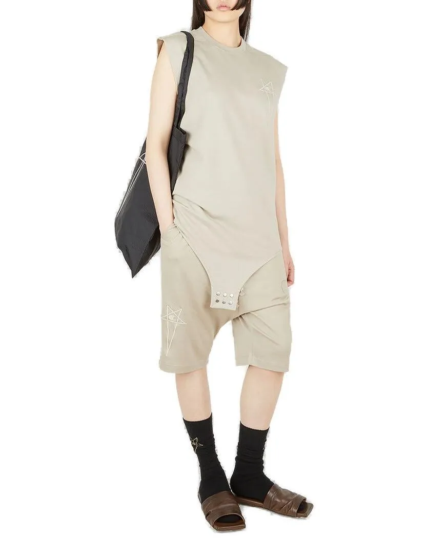 Rick Owens X Champion Logo Embroidered Shorts