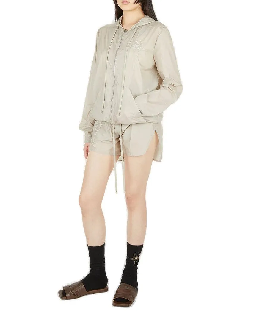Rick Owens X Champion Logo Embroidered Zipped Jacket