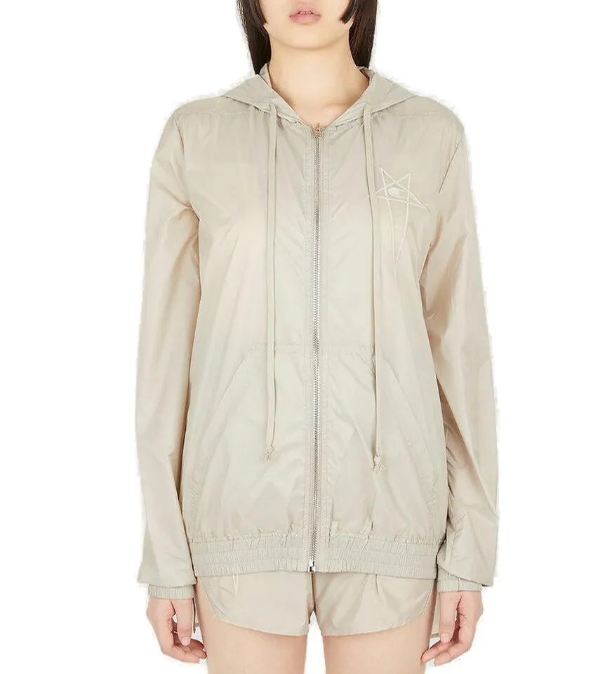 Rick Owens X Champion Logo Embroidered Zipped Jacket