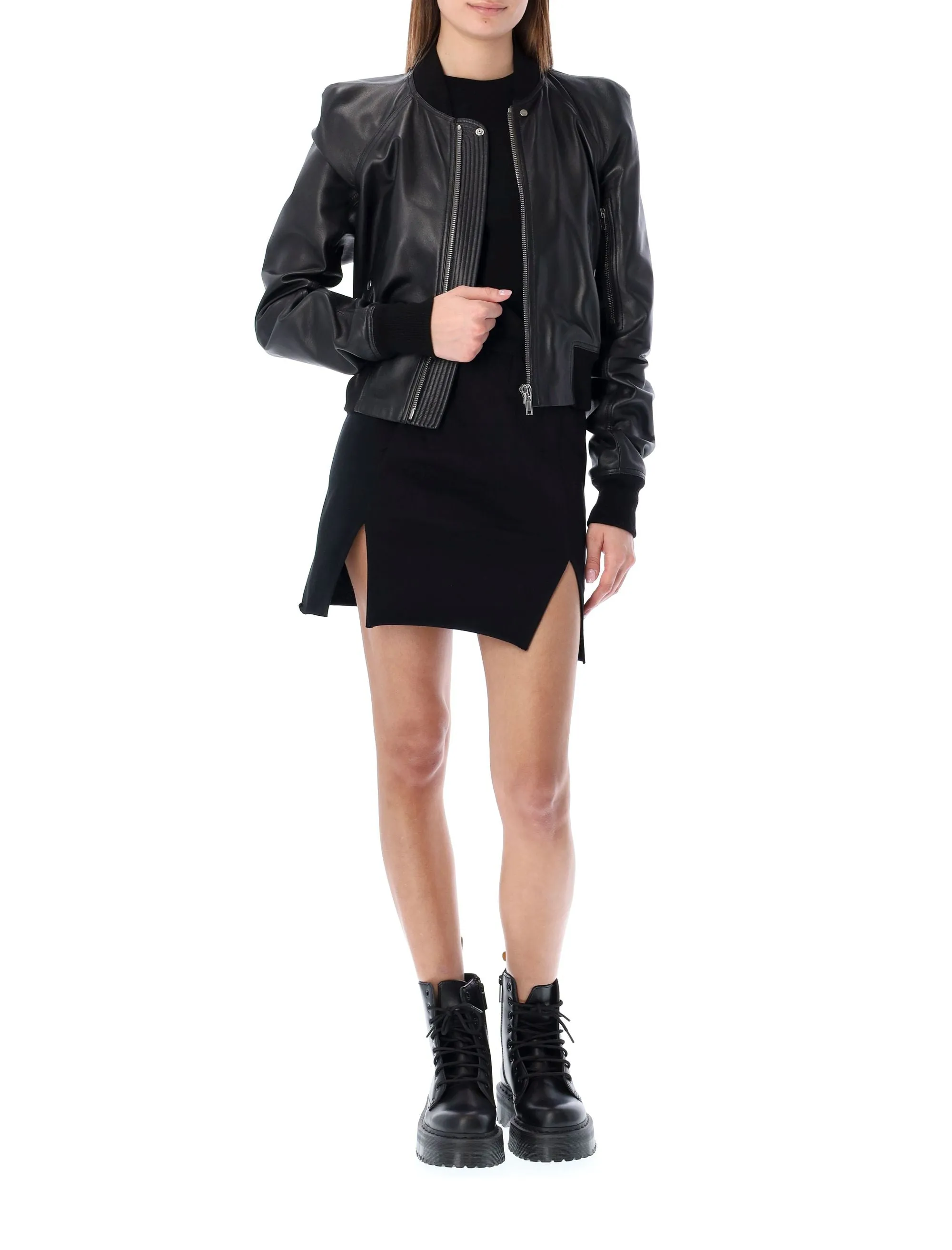 Rick Owens Zip-Up Cropped Jacket