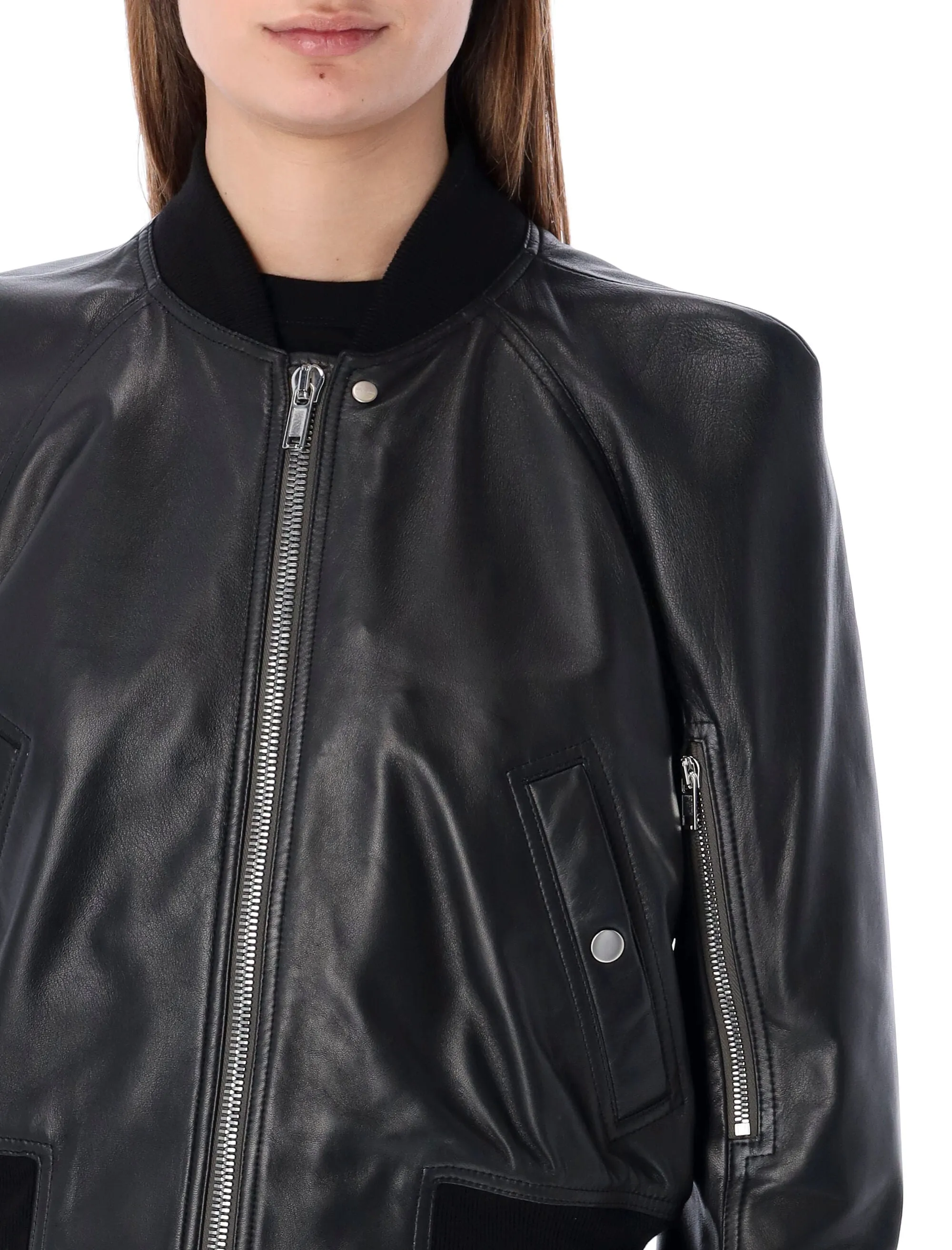Rick Owens Zip-Up Cropped Jacket