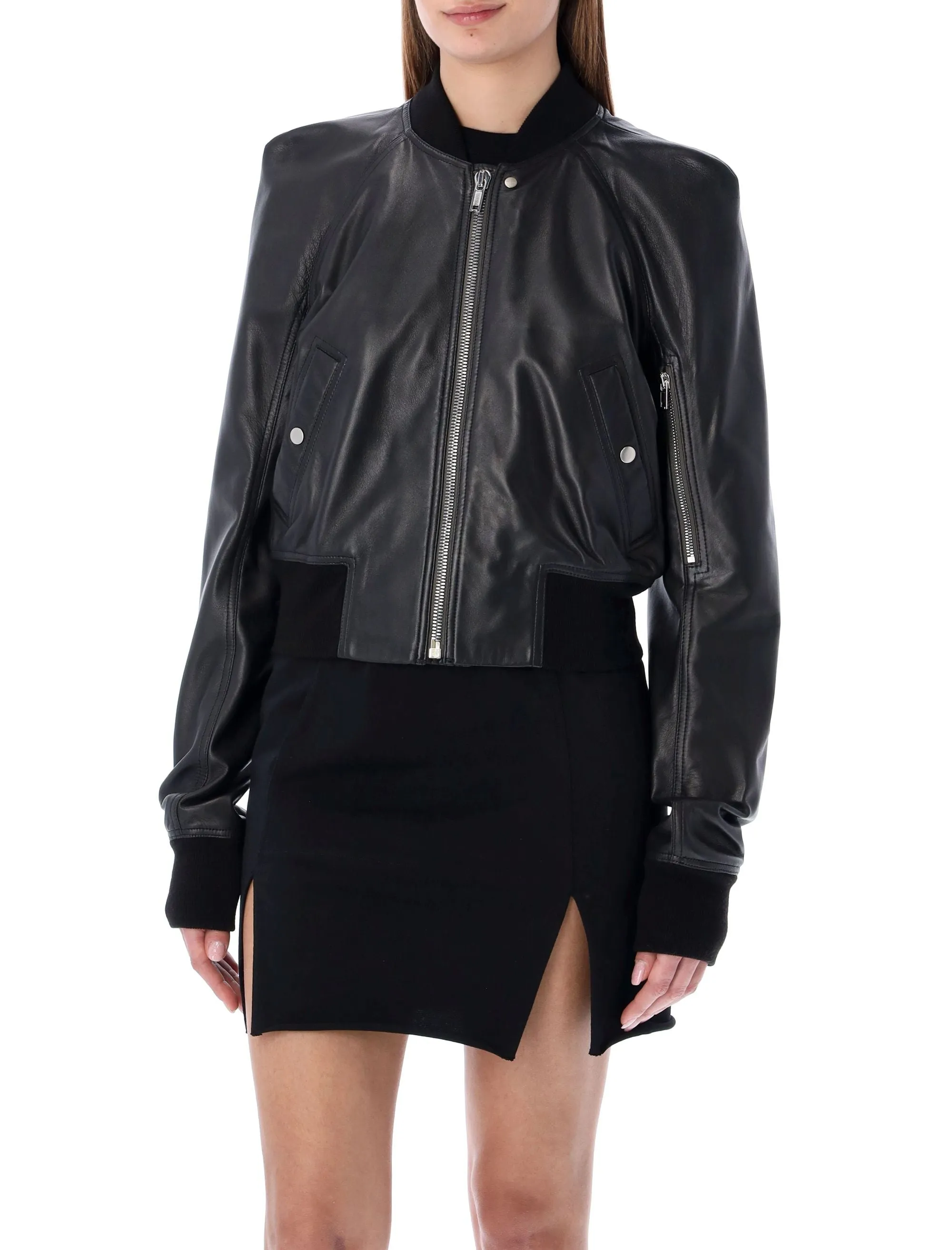 Rick Owens Zip-Up Cropped Jacket