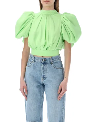 ROTATE Dawn Cut-Out Puff Sleeved Top