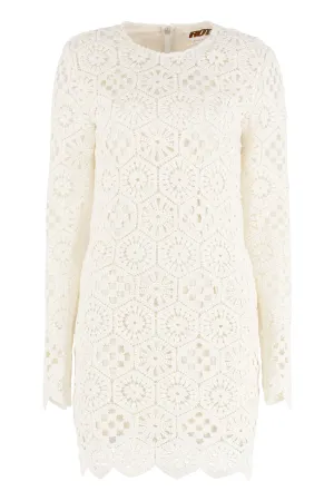 ROTATE Lace Detailed Erna Mini Dress