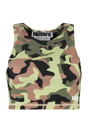 ROTATE Missy Printed Sleeveless Cropped Top