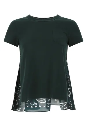 Sacai Bandana Printed Crewneck T-Shirt