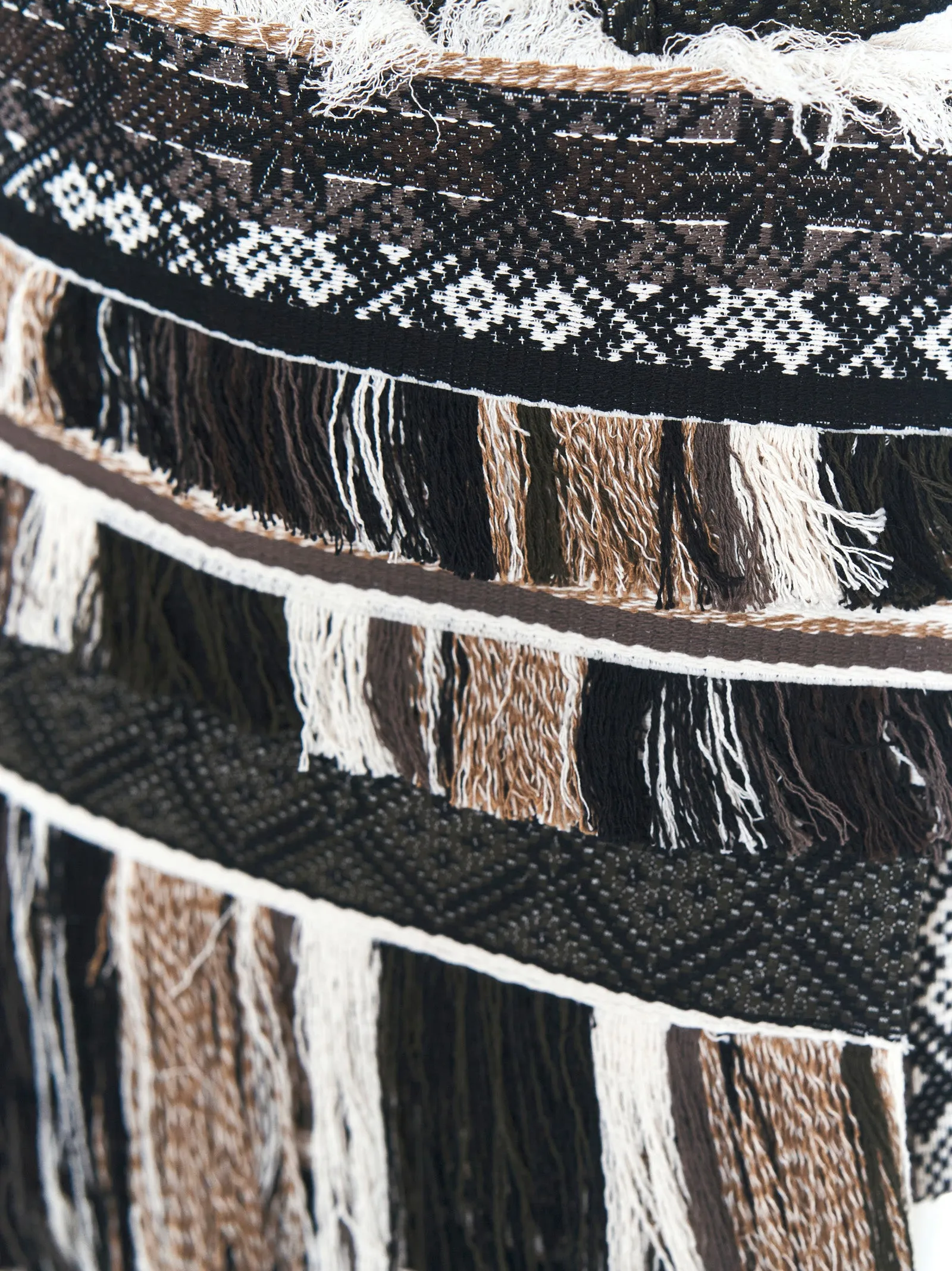 Sacai Fringed Patchwork Wrap Shorts