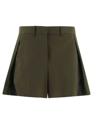 Sacai High-Rise Pleat Detailed Shorts