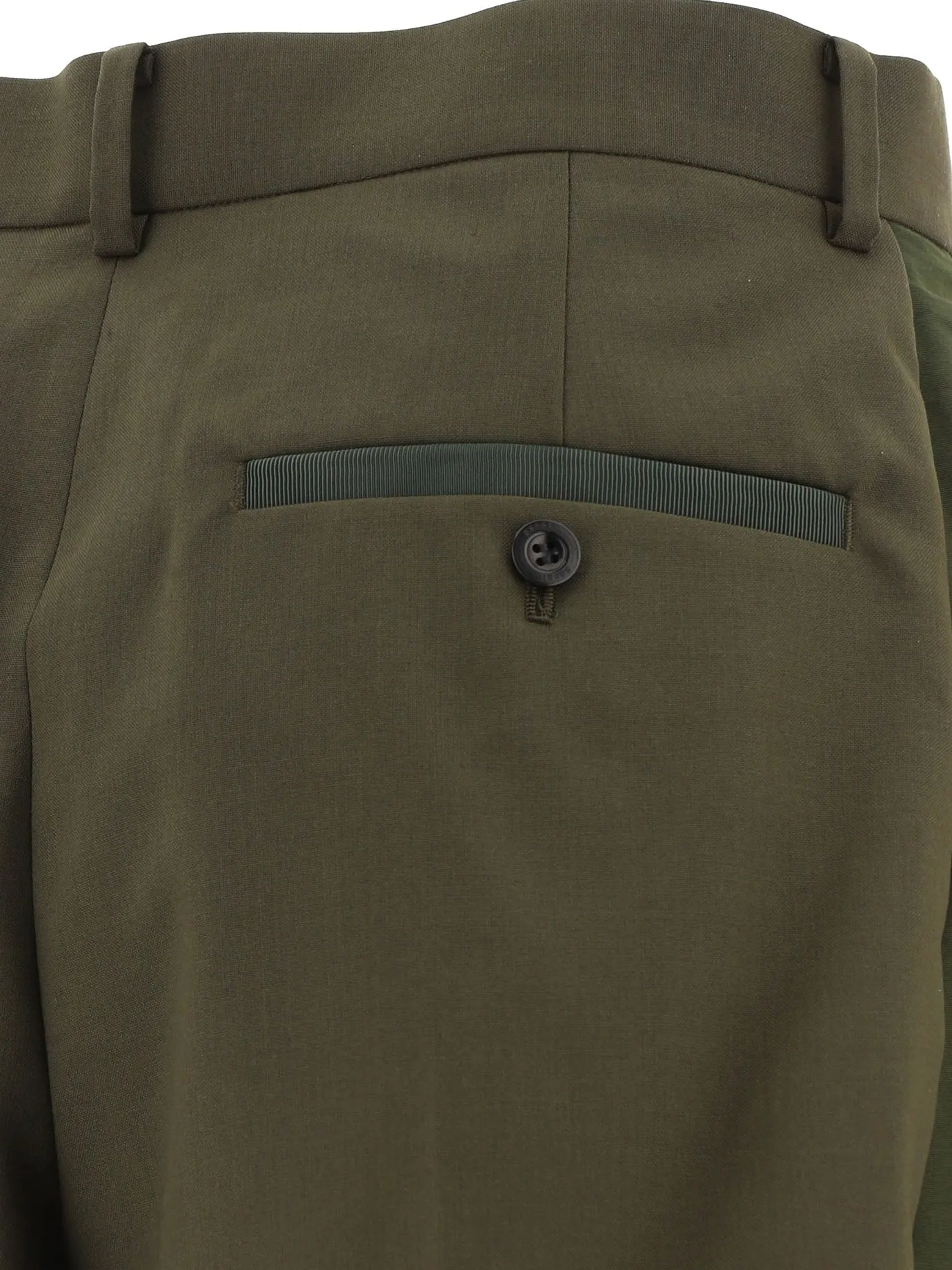 Sacai High-Rise Pleat Detailed Shorts
