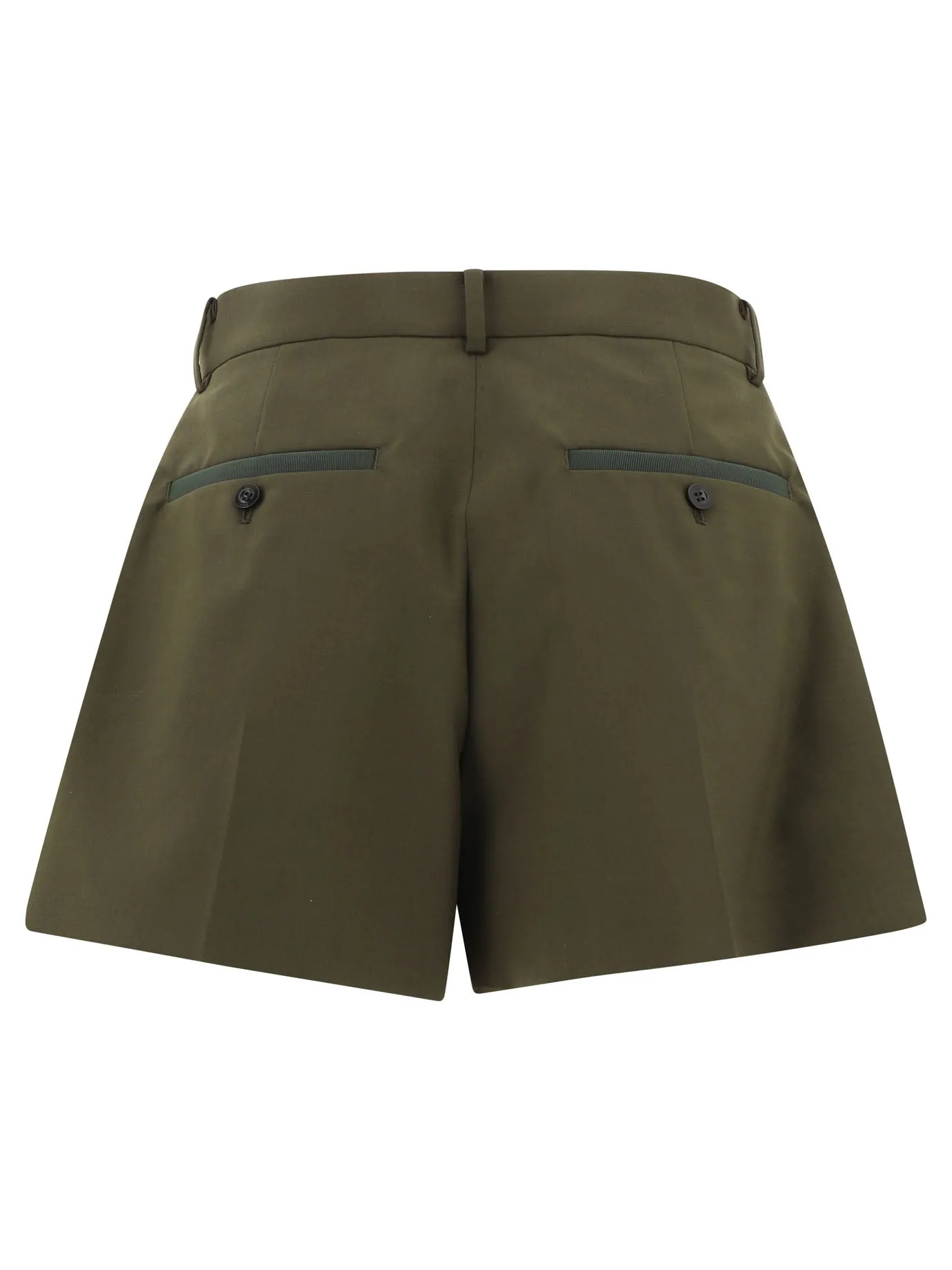 Sacai High-Rise Pleat Detailed Shorts