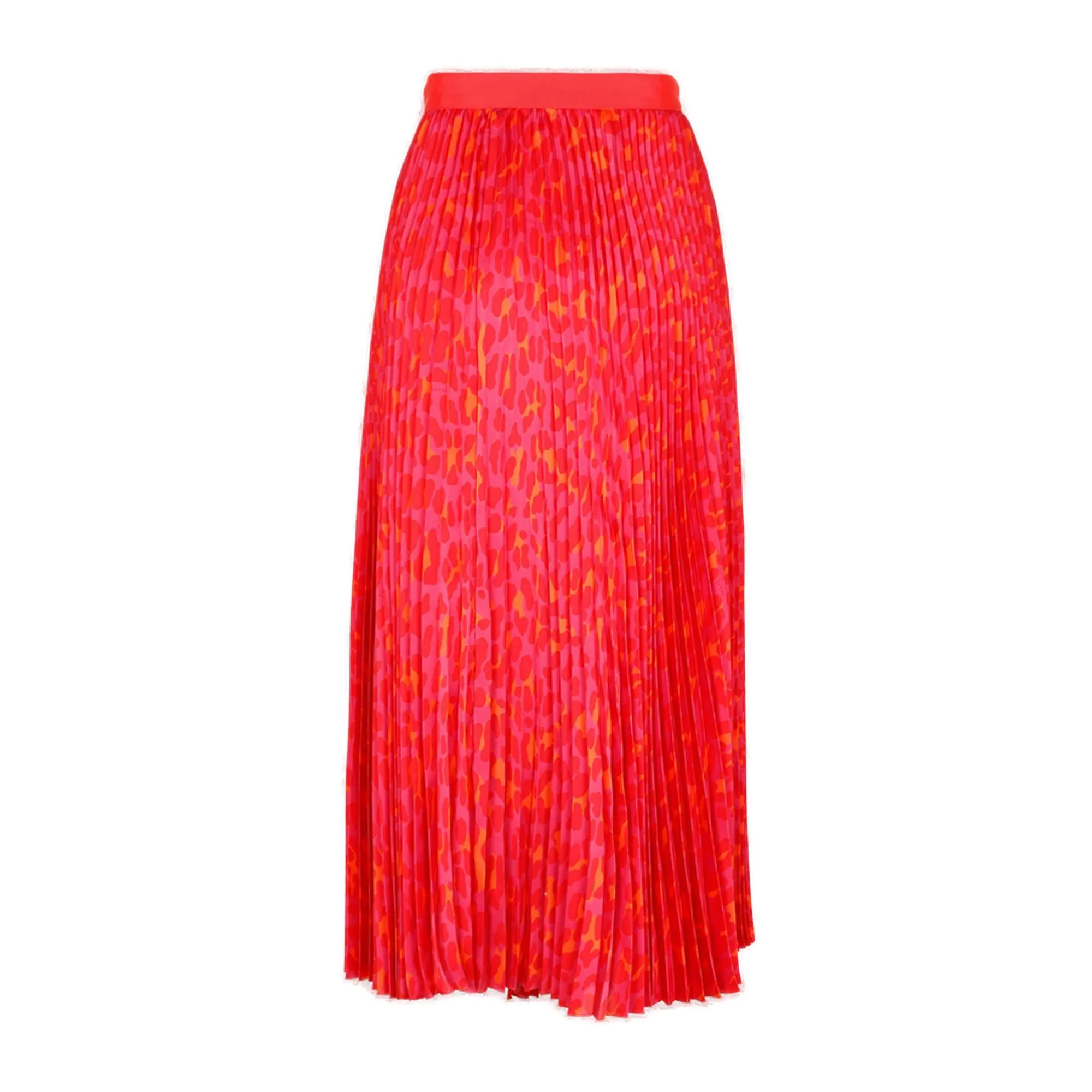 Sacai Leopard Printed Pleated Skirt