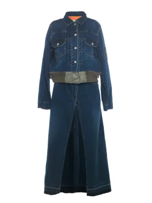 Sacai Panelled Frayed Edge Coat