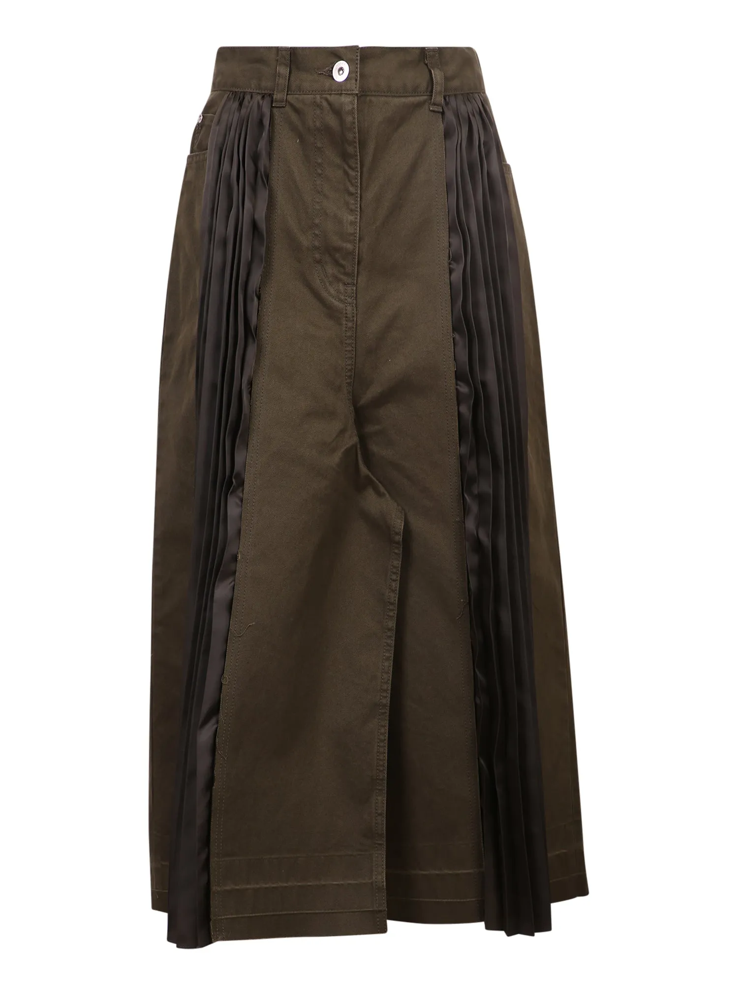 Sacai Panelled Pleat Detail Skirt