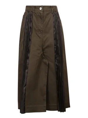 Sacai Panelled Pleat Detail Skirt