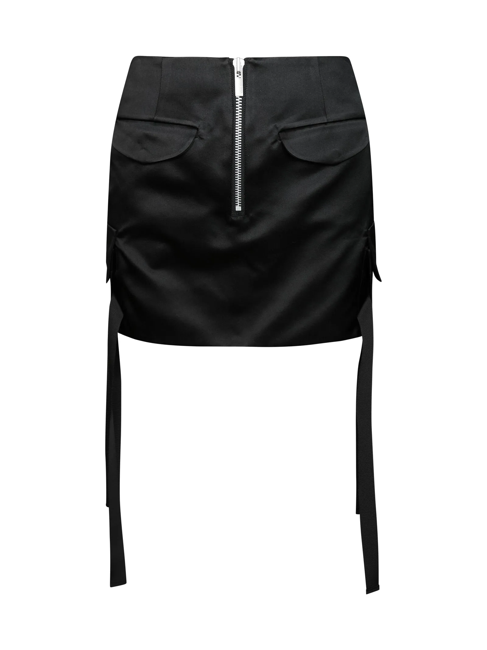 Sacai Satin High-Waist Mini Skirt
