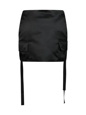 Sacai Satin High-Waist Mini Skirt