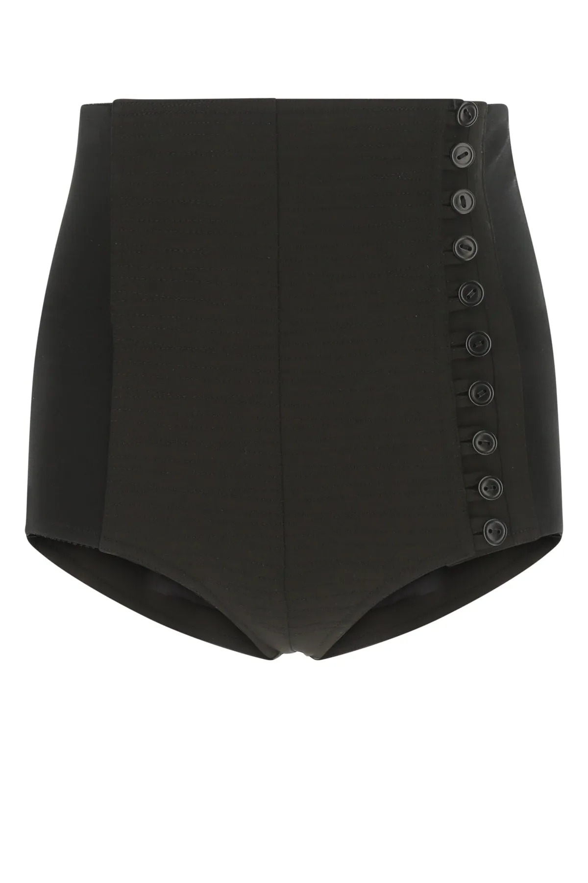 Saint Laurent Button Detailed High Waist Shorts