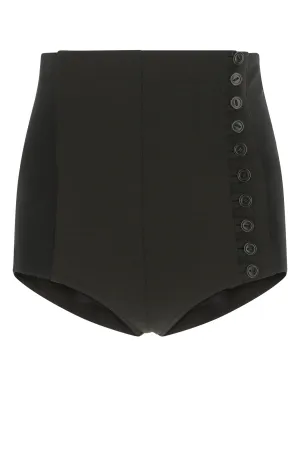 Saint Laurent Button Detailed High Waist Shorts