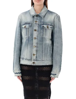Saint Laurent Buttoned Long-Sleeved Denim Jacket