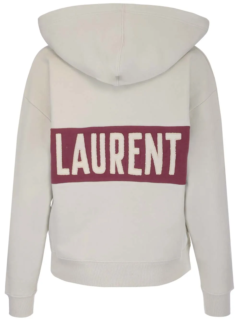 Saint Laurent Logo Patch Drawstring Hoodie