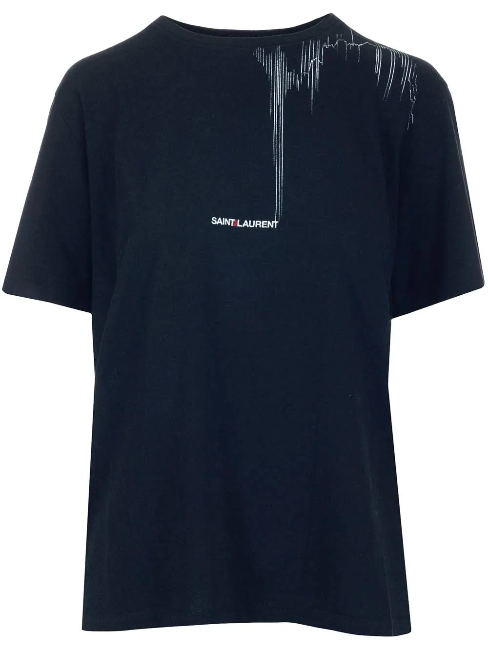 Saint Laurent Logo Printed Crewneck T-Shirt