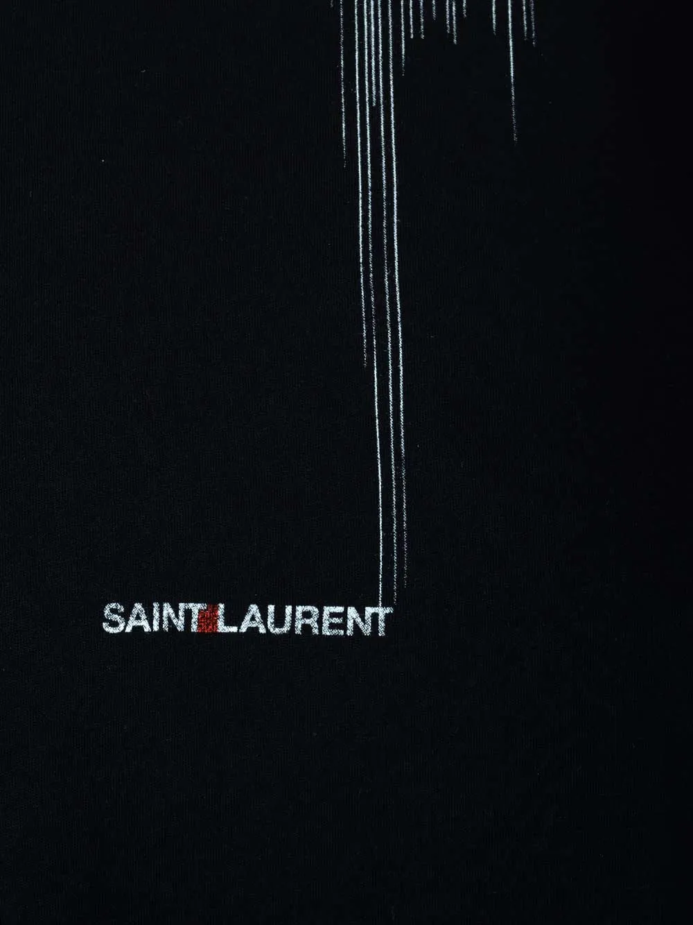 Saint Laurent Logo Printed Crewneck T-Shirt