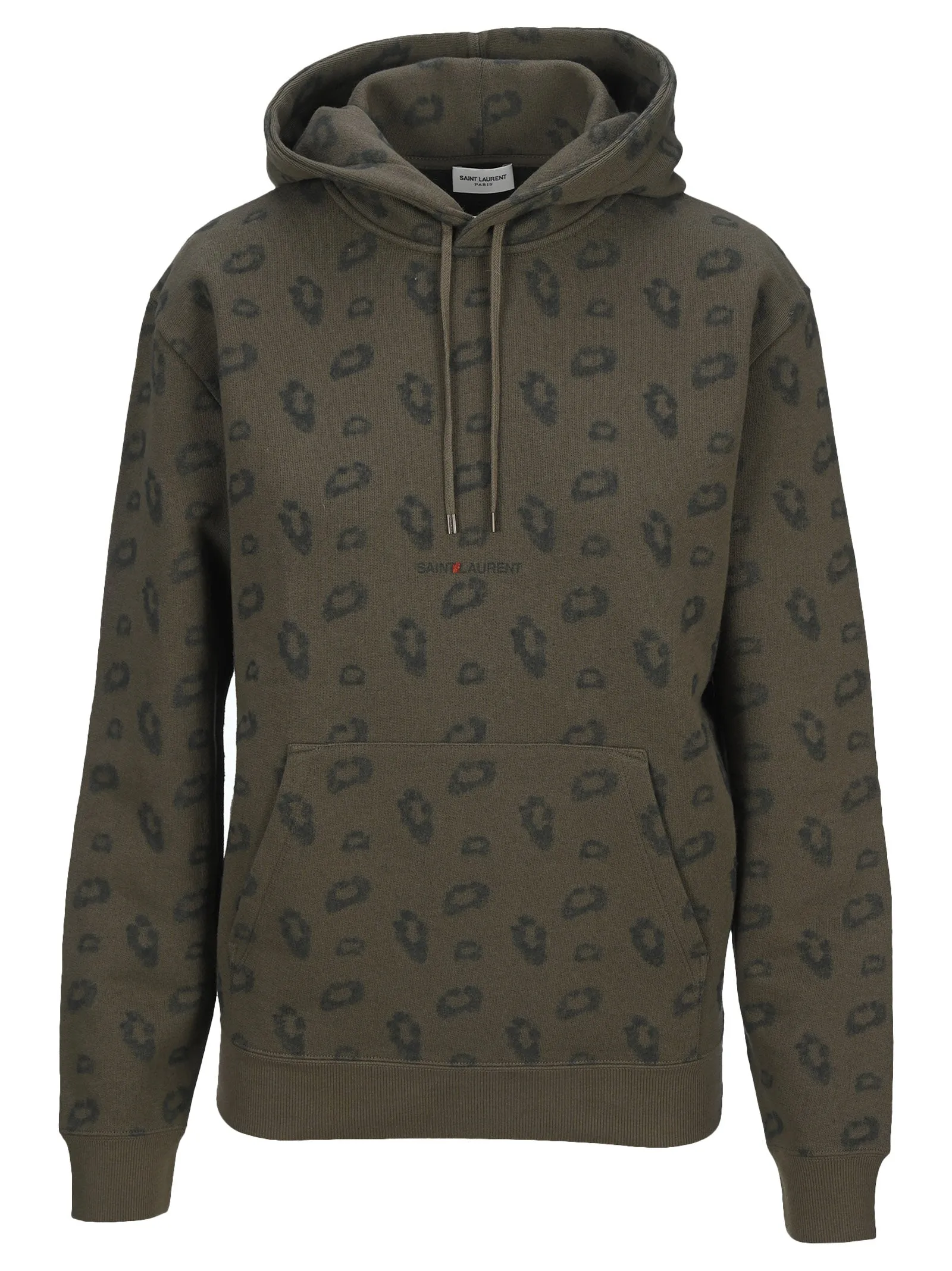 Saint Laurent Rive Gauche Leopard Jacquard Hoodie