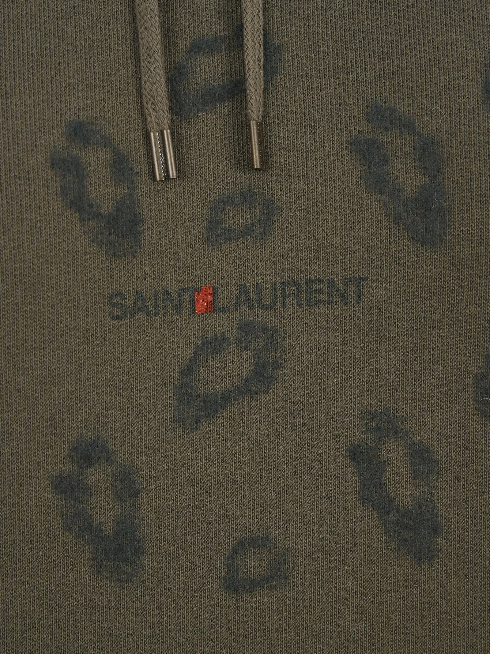 Saint Laurent Rive Gauche Leopard Jacquard Hoodie