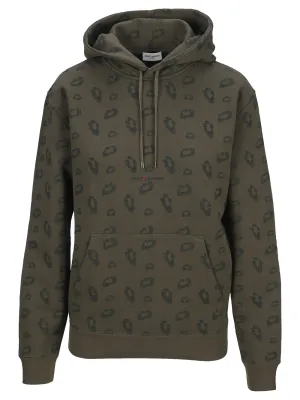 Saint Laurent Rive Gauche Leopard Jacquard Hoodie