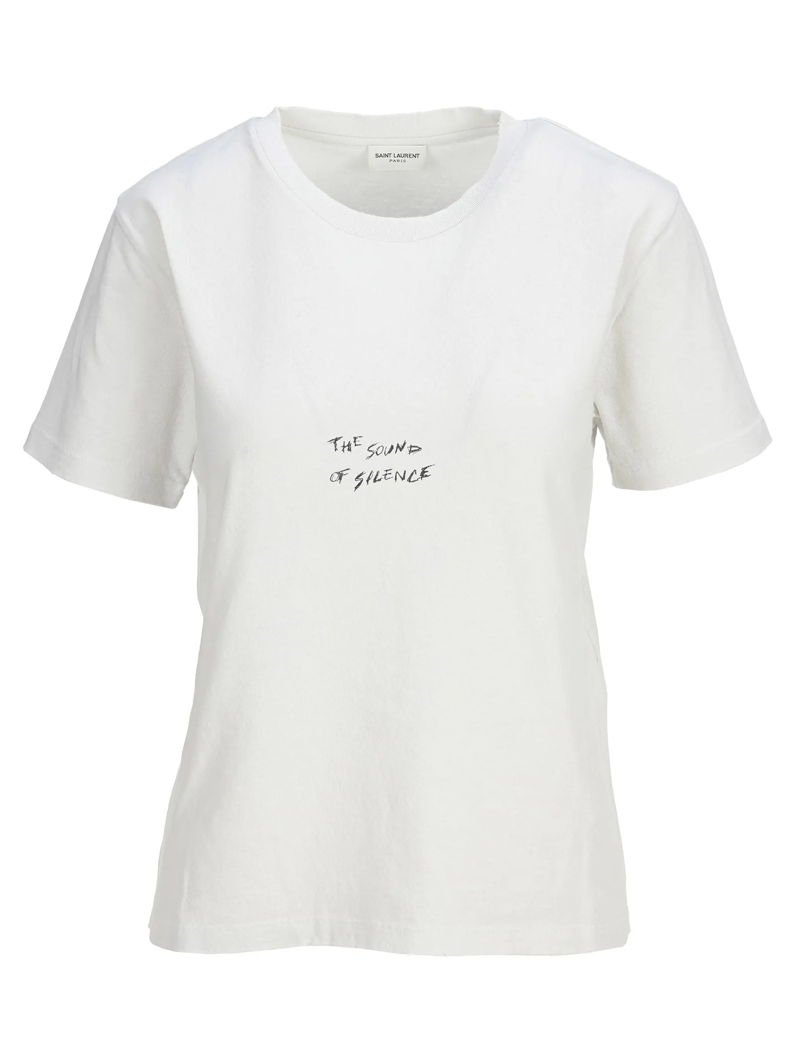 Saint Laurent Slogan Print Crewneck T-Shirt