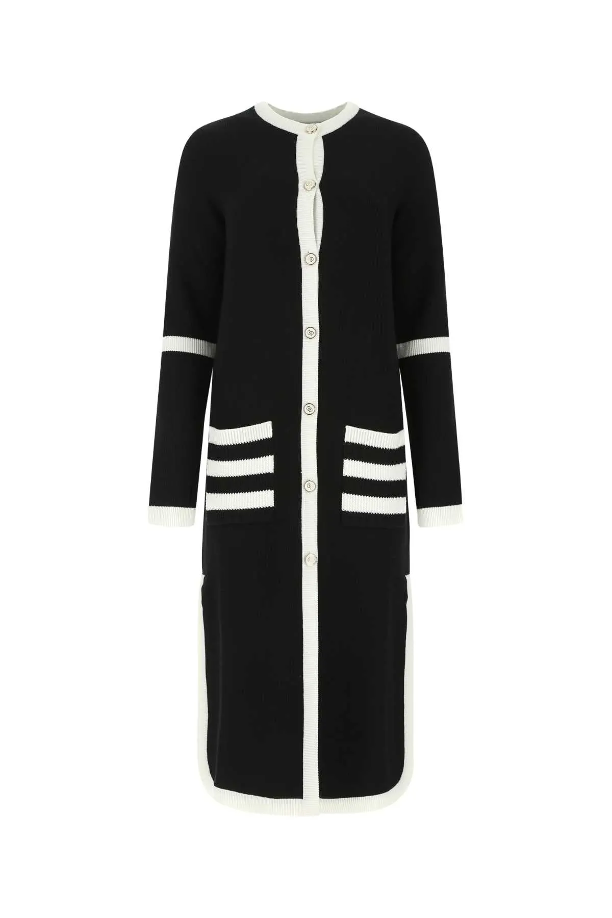 Salvatore Ferragamo Button-Up Long Sleeved Knitted Coat