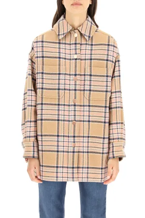 See By Chlo Check Oversized Shirt Coat