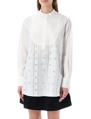 See By Chlo Embroidered Broderie Long Sleeved Shirt