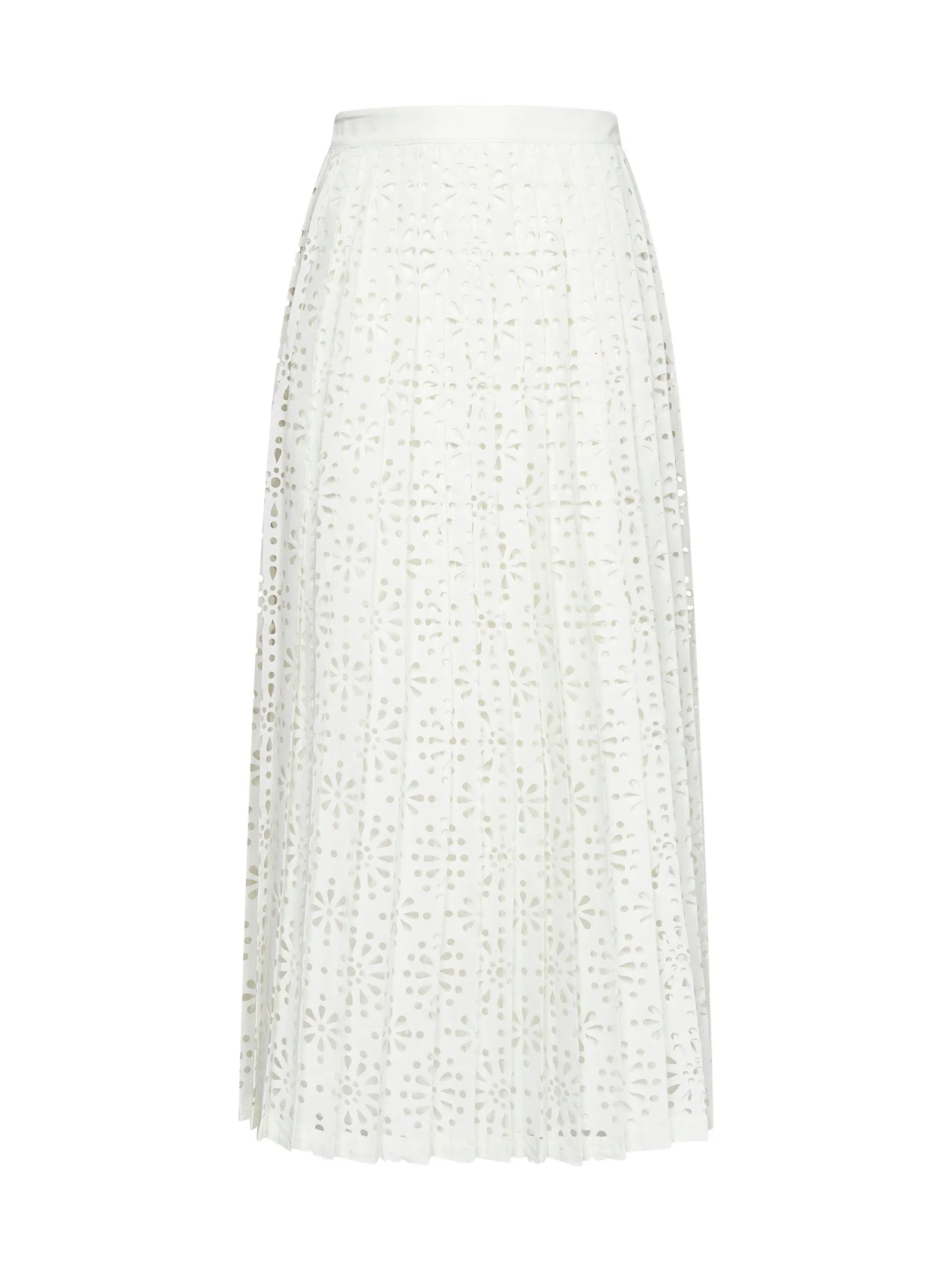 See By Chlo High Waist Pleated Midi Skirt