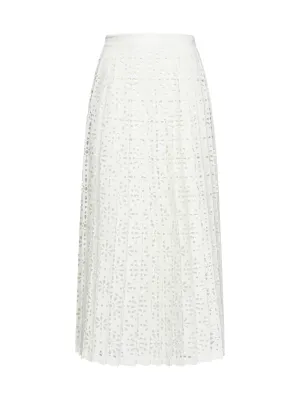 See By Chlo High Waist Pleated Midi Skirt